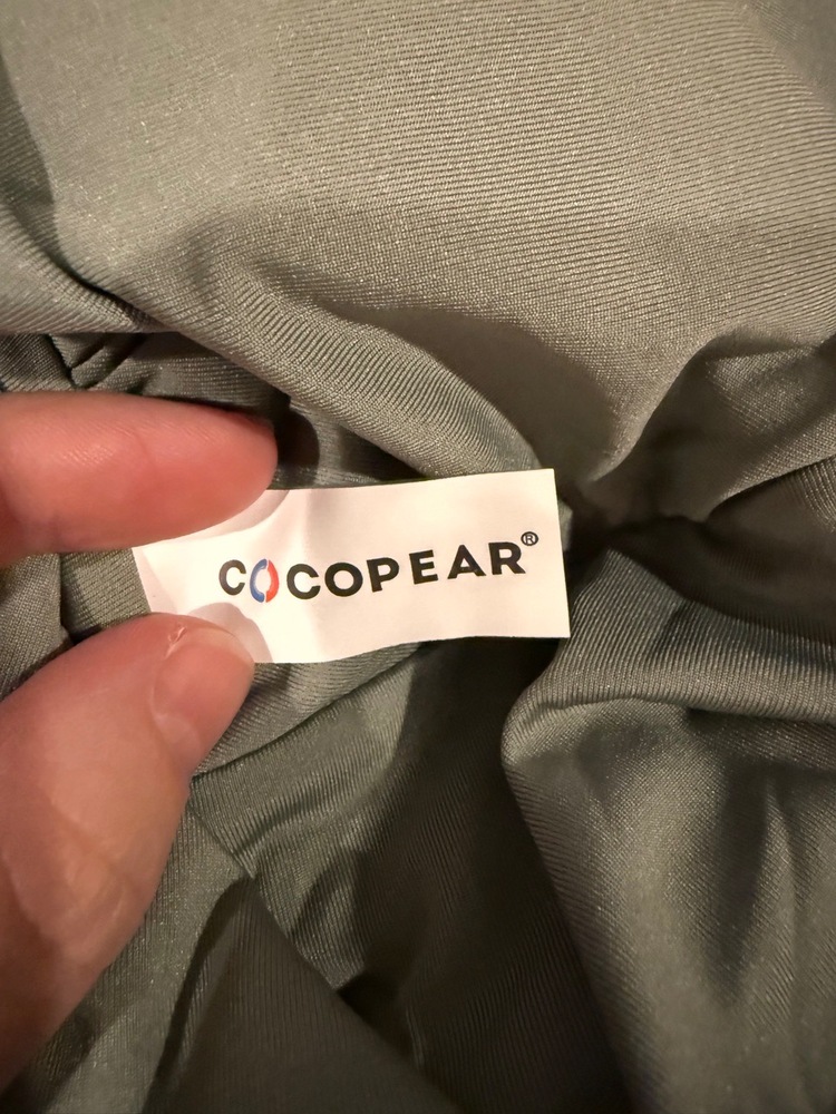 COCOPEAR Womens Swimsuit‎ 4XL 16/18 Light Sage Green Halter Ruched Plunge - Picture 3 of 5